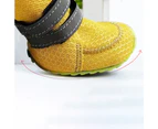 4Pcs Pet Shoes Solid Color Anti-slip Breathable Dog Mesh Boots for Summer-Yellow 65