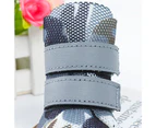 4Pcs Pet Shoes Solid Color Anti-slip Breathable Dog Mesh Boots for Summer-Army Green Camouflage 70