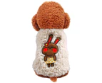 Pet Sweater Cartoon Print Comfortable Warm Dog Fashion Sleeveless Knitwear for Autumn- S