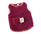 Pet Sweater Cartoon Print Comfortable Warm Dog Fashion Sleeveless Knitwear for Autumn- L