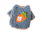 Pet Knitwear Round Neck Long Sleeve Unisex Dog Winter Pullover Clothes Puppy Costume-Blue XL