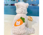 Pet Knitwear Round Neck Long Sleeve Unisex Dog Winter Pullover Clothes Puppy Costume-White S