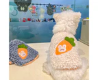 Pet Knitwear Round Neck Long Sleeve Unisex Dog Winter Pullover Clothes Puppy Costume-White S