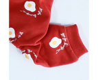 Pet Apparel Poached Eggs Pattern Cosplay Four-leg Pet Dogs Romper Clothes Pet Supplies-Red XL