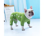 Pet Apparel Poached Eggs Pattern Cosplay Four-leg Pet Dogs Romper Clothes Pet Supplies-Green S