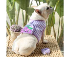 Pet Leash Back Pocket High Elasticity Vest Style Cat Walking Escape Proof Vest Harnesses Strap Puppy Supplies-Purple XL
