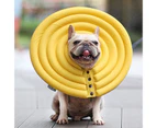 Pet Protective Collar Super Soft Waterproof EPE Pet Surgery Recovery Protective Cone Neck Circle for Home-Yellow M