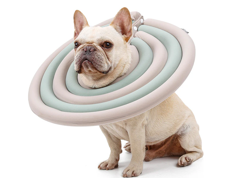 Pet Protective Collar Super Soft Waterproof EPE Pet Surgery Recovery Protective Cone Neck Circle for Home-Beige XL