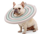 Pet Protective Collar Super Soft Waterproof EPE Pet Surgery Recovery Protective Cone Neck Circle for Home-Beige XS