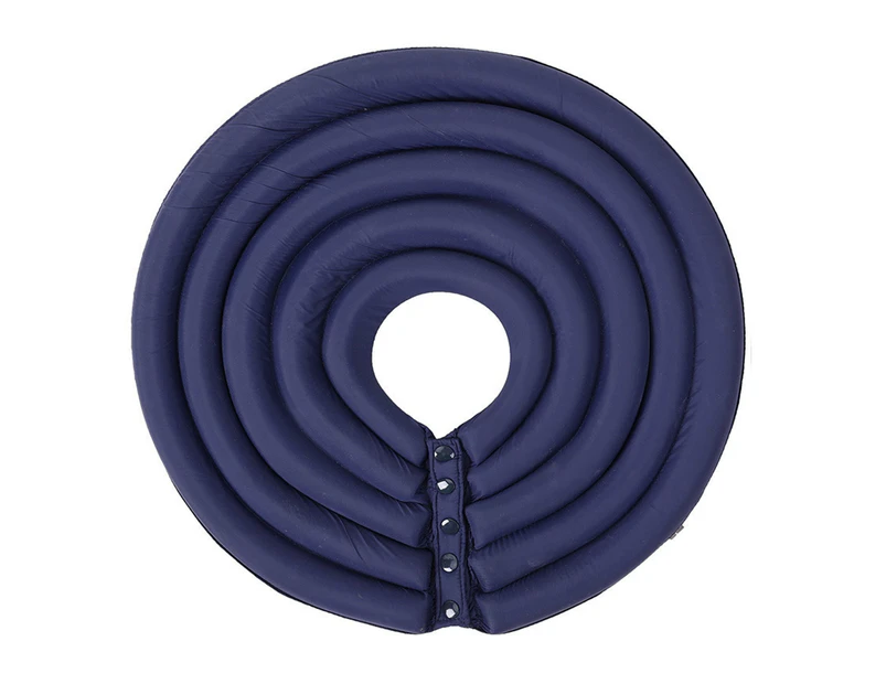 Pet Protective Collar Super Soft Waterproof EPE Pet Surgery Recovery Protective Cone Neck Circle for Home-Dark Blue 2XL