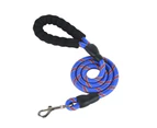 1.2m Pet Leash Rope with Padded Handle Prevent Break Free Training Tool Medium and Large Dog Safety Leash Traction Tool Pet Supplies-Blue