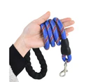 1.2m Pet Leash Rope with Padded Handle Prevent Break Free Training Tool Medium and Large Dog Safety Leash Traction Tool Pet Supplies-Blue