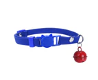 Pet Collar Comfortable Anti-Lock Flexible Reflective Bells Small Dog Cat Regular Collar Pet Accessories -Dark Blue M