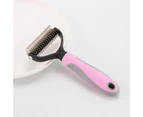 Pet Brush Anti-Slip Lightweight Comfortable Self Cleaning Dog Cat Brush Grooming Comb for Home Use -Pink M