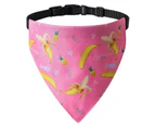 Puppy Collar Bib Causal Style Adjustable Triangle Scarf Dog Bandana Pet Neckerchief Pet Accessories-Pink M