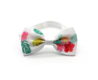 Pet Collar Bow Tie Easy-Wearing Printing Decorations Bowknot Dot Collar Tie Pet Accessories-White