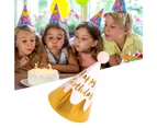5Pcs Birthday Hats Beautiful Lightweight Portable Paper Cone Hats Dress Up Girls Boys Birthday Party Caps for Baby-Pink2