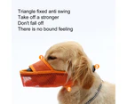 Dog Muzzle Buckle Design Breathable High Elasticity Pet Anti-Barking Muzzles Face Guard for Small Dogs -Orange 2XS
