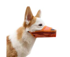 Dog Muzzle Buckle Design Breathable High Elasticity Pet Anti-Barking Muzzles Face Guard for Small Dogs -Orange XS