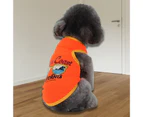 Pet Shirt Round Collar Mesh Hole Reduce Body Heat Pet Dog Sleeveless Coat Clothes for Summer -Orange L