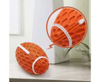 Dog Chew Toy Bite Resistant Relieve Boredom Indeformable Cat Dog Toy Football Voice Sound Balls for Entertainment -Orange L
