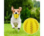 Pet Toy Teeth Shape Massage Gums Rubber Interactive Dogs Toys Ball for Teddy-Yellow M