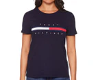 Tommy Hilfiger Women's Tina Madison Tee / T-Shirt / Tshirt - Sky Captain