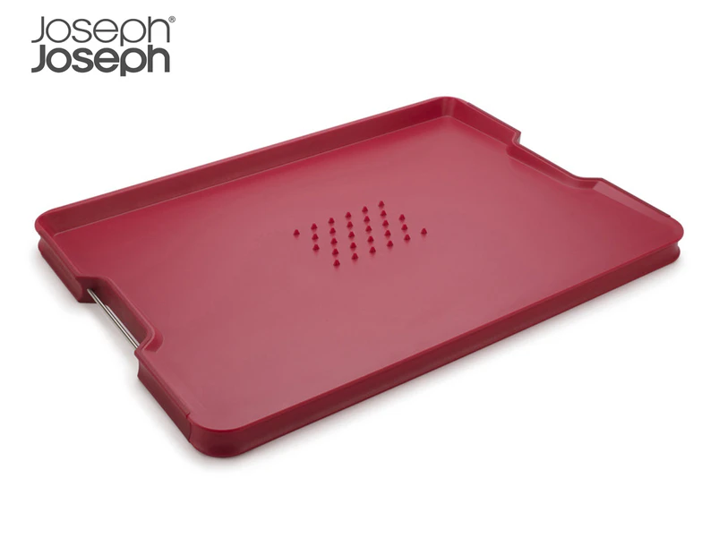 Joseph Joseph Extra Large Cut&Carve Plus Chopping Board - Red