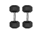 Premium Rubber Hex Dumbbell-15KG Pair