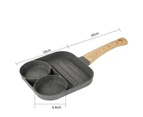 3-in-1 Nonstick Egg Frying Pan Mini Pancake Pan for Breakfast, Egg, Bacon and Burgers
