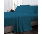 Justlinen Luxe Perfect Bamboo Blend Sheet Set Soft All Size Sheet-Biscay blue