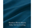 Justlinen Luxe Perfect Bamboo Blend Sheet Set Soft All Size Sheet-Biscay blue