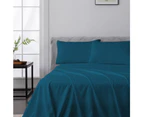 Justlinen Luxe Perfect Bamboo Blend Sheet Set Soft All Size Sheet-Biscay blue