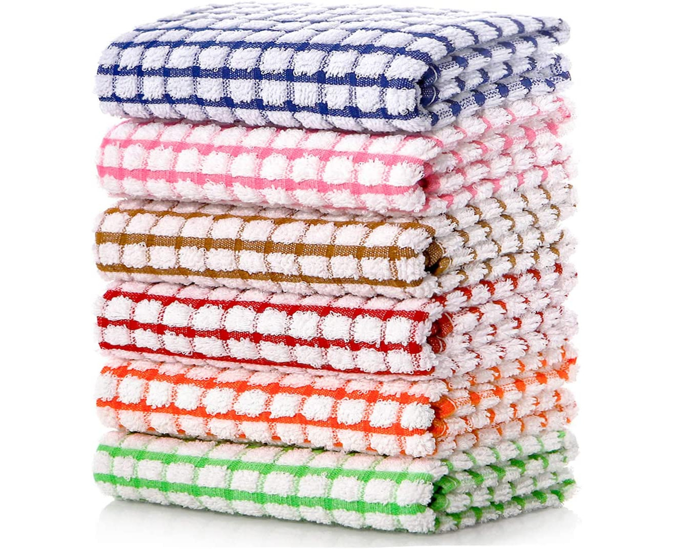 Glynniss Dishcloths Kitchen Highly Absorbent Dish Rags 100% Cotton Dish Cloths for Washing Dishes red 