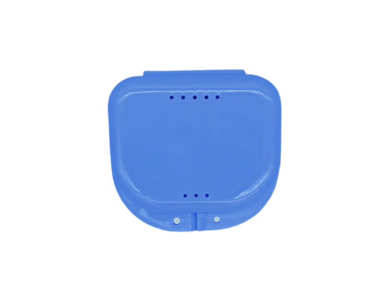 Dental Aligner Box Food-grade Material Anti-scratch Oral Supplies Mouth Guard Brace Teeth Mouth Tray Retainer Case for Teeth-Blue