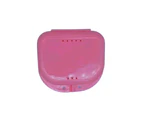 Dental Aligner Box Food-grade Material Anti-scratch Oral Supplies Mouth Guard Brace Teeth Mouth Tray Retainer Case for Teeth-Pink