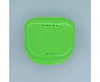 Dental Aligner Box Food-grade Material Anti-scratch Oral Supplies Mouth Guard Brace Teeth Mouth Tray Retainer Case for Teeth-Green