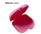 Dental Aligner Box Food-grade Material Anti-scratch Oral Supplies Mouth Guard Brace Teeth Mouth Tray Retainer Case for Teeth-Pink