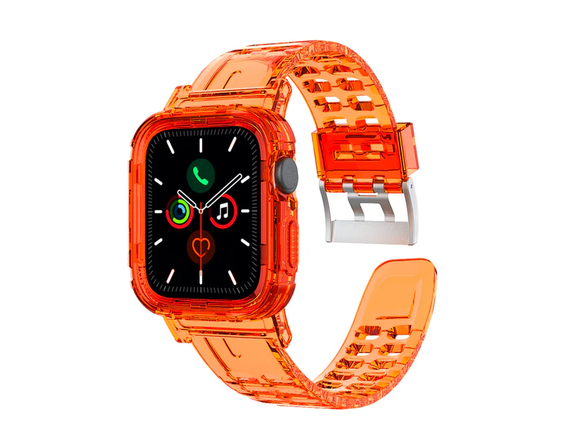 ZUSLAB Apple Watch Series 8 7 6 5 4 3 2 1 SE Bumper Case Band Strap 42mm 44mm 45mm - Orange