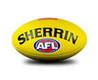 Sherrin AFL Replica Training Ball Leather Football Size 5 - Yellow