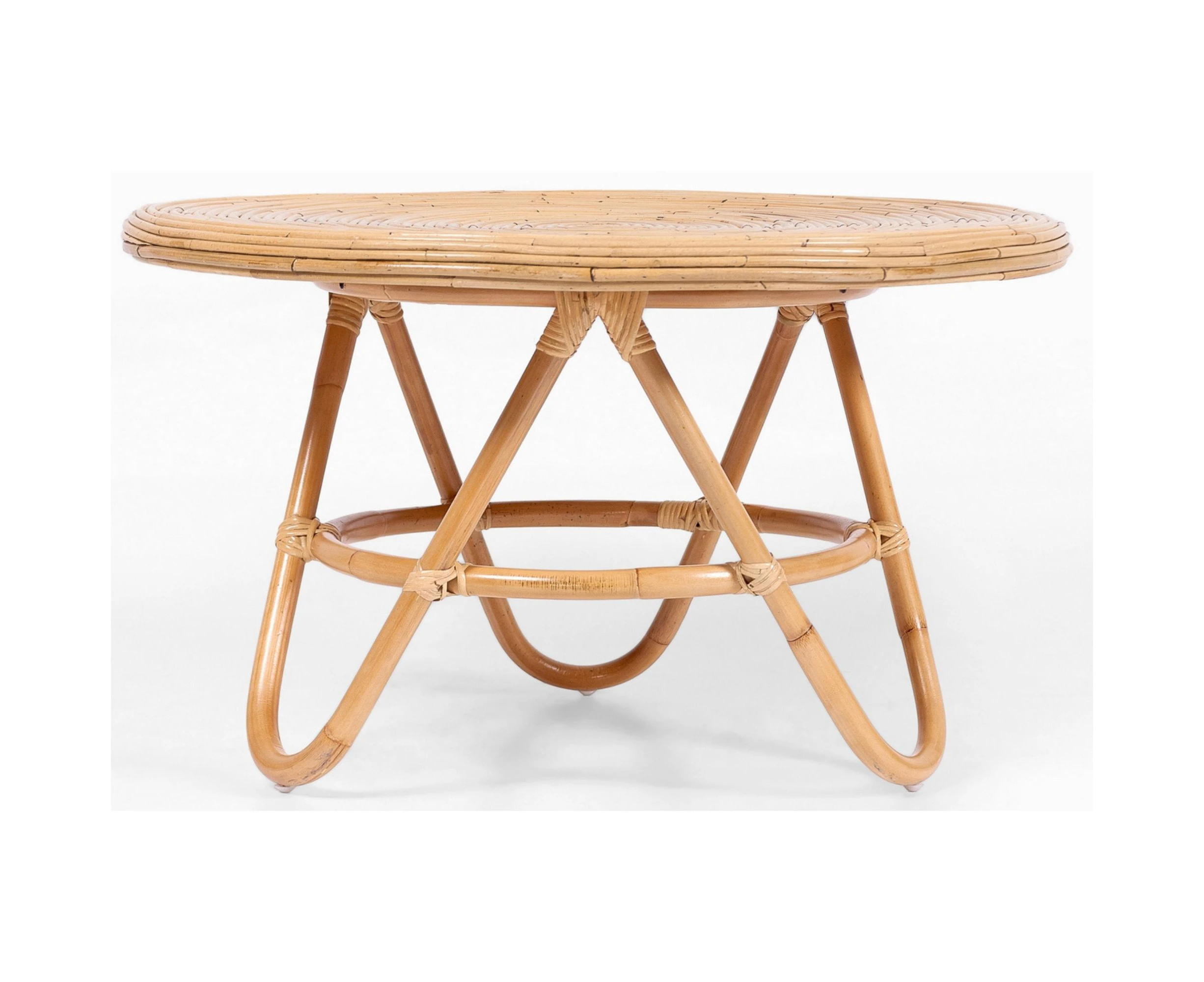 Crocus Rattan Round Coffee Table 80cm - Natural