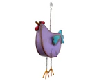 Willow & Silk 52cm Chook Hanging Birdhouse w/ Hearts - Purple/Blue/Red