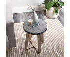 Cooper & Co. Quadro Outdoor Side Table - Black/Natural