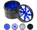Pollen Grinder Crusher 63mm for Tobacco, Spice, Spices, Herbs, Coffee - Blue