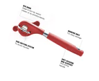 Safe Cut Can Opener Can Opener Handheld, Ergonomic Smooth Edge - Red