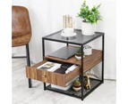 Black glass surfaced Coffee table for home and office