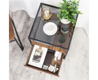 Black glass surfaced Coffee table for home and office