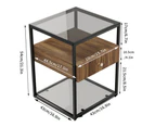 Black glass surfaced Coffee table for home and office