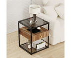 Black glass surfaced Coffee table for home and office