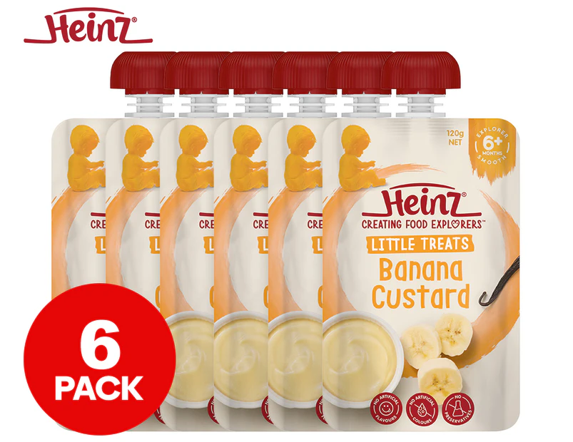 6 x Heinz for Baby Little Treats Banana Custard 120g